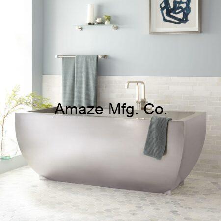 Freestanding Stainless Steel Bathtub 