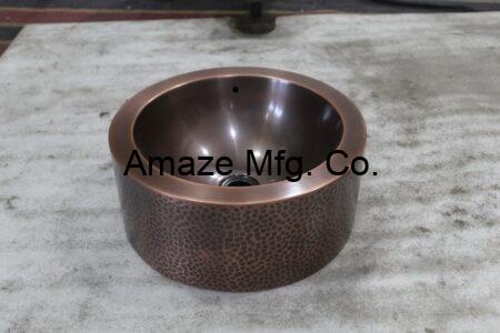 Copper Round Bathroom Counter Sink