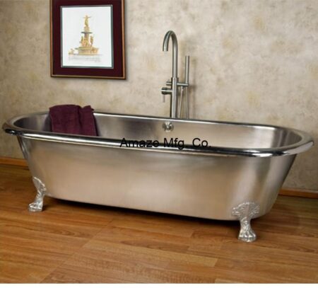 Stainless Steel Clawfeet Bathtub