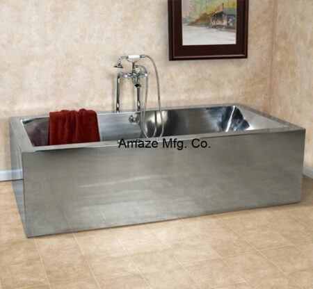 Stainless Steel Double Wall Rectangular Bathtub