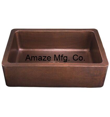  Copper Farm House Hammered Sink