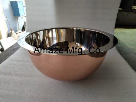 Copper Round Counter Bathroom Sink