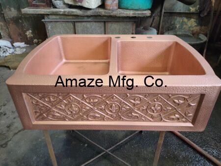 Copper Double Bowl Kitchen Sink