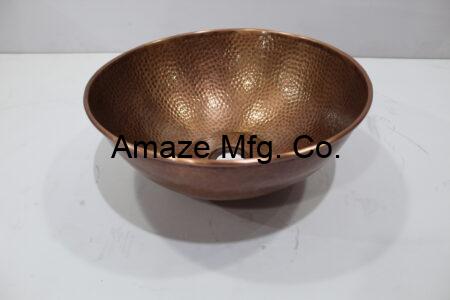 Copper Hammered Round Counter Sink