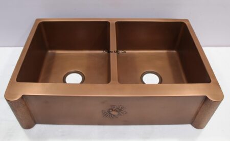 Scorpion Copper Double Bowl Kitchen Sink