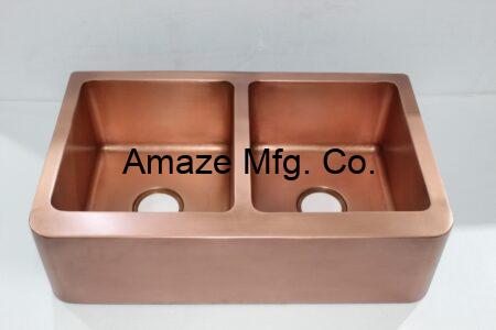 Copper Double Bowls Kitchen Sink