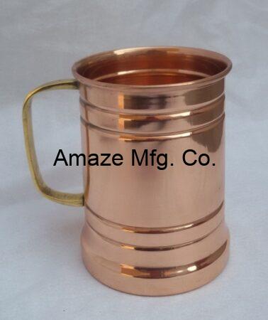 Copper Beer Mug With Brass / Copper Handle