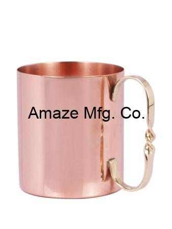 Diamond Design Copper Beer Mug