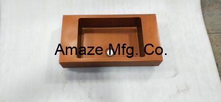  Copper Rectangular Wall Mount Bathroom Sink