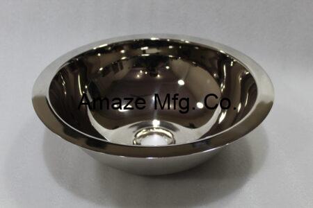 Copper Round Counter Nickel Polish Wash Basin