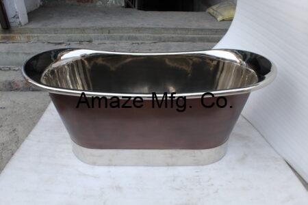 Royal Freestanding Polish Nickel / Dark Antique Copper Bath