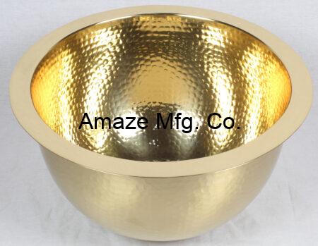 Brass Hammered Undermount Sink 