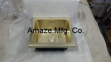 Brass Undermount Kitchen Sink With Overflow Holes