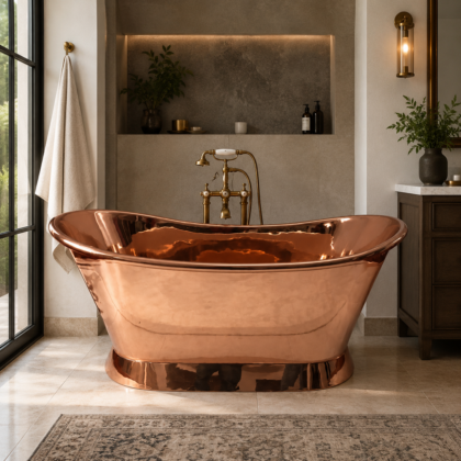 Rose Gold Tub – Luxury Bathroom