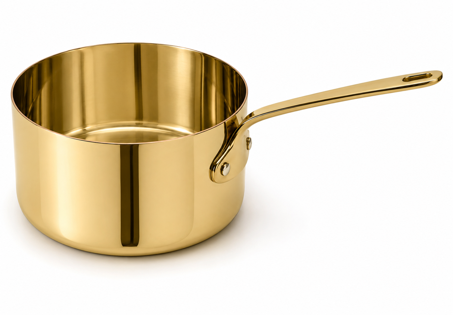 Polished Copper Saucepan with Long Handle – Tin Lined Inside - Image 5
