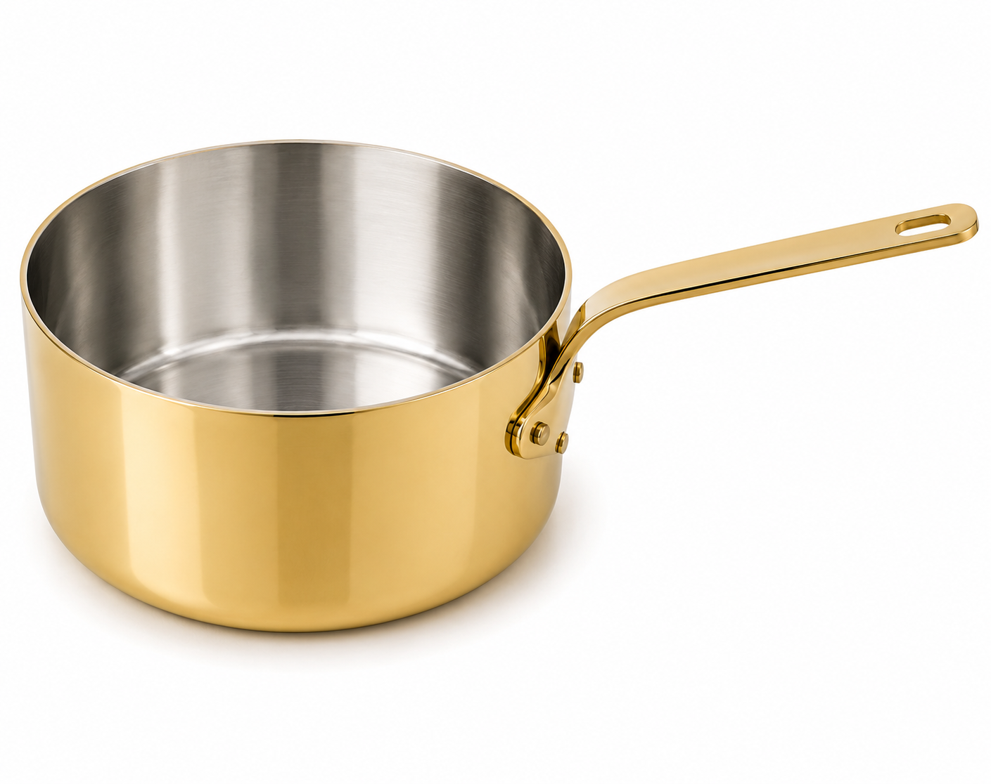 Polished Copper Saucepan with Long Handle – Tin Lined Inside - Image 6