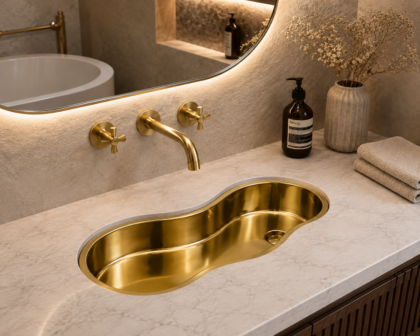 Regal Contour Polished Brass Basin