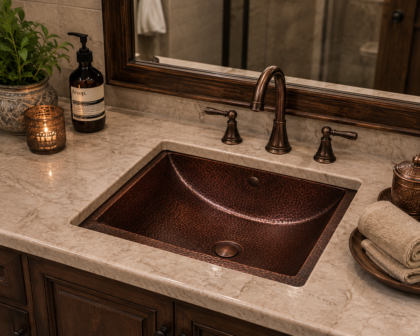 Heritage Hammered Copper Undermount Sink
