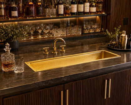 The Brass Bar Luxe – Handcrafted Polished Brass Bar Sink