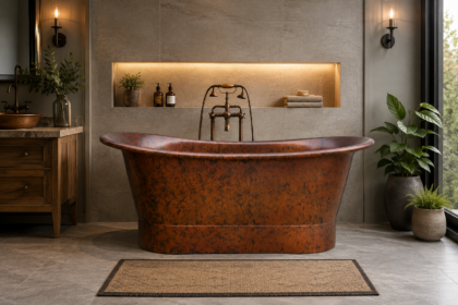 The Imperial Crimson - Copper Boat Bathtub