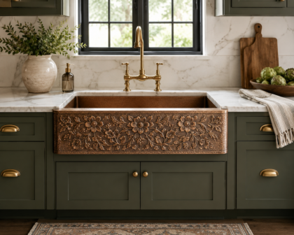 Floral Apron Farmhouse Sink