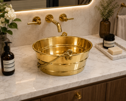 The Brass Royale – Polished Brass Decorative Basin