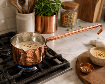 Copper / Brass Artisan’s Heritage Milk & Sauce Pan