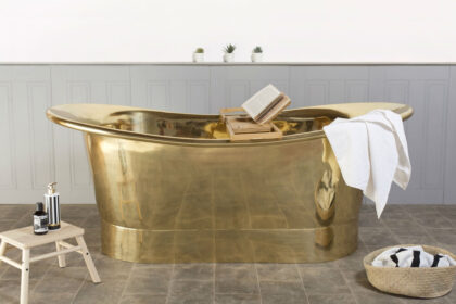Brass Boat Bathtub (The Gold Queen)