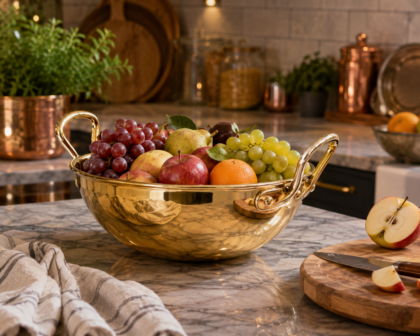 Royal Heritage Brass Handled Fruit Bowl